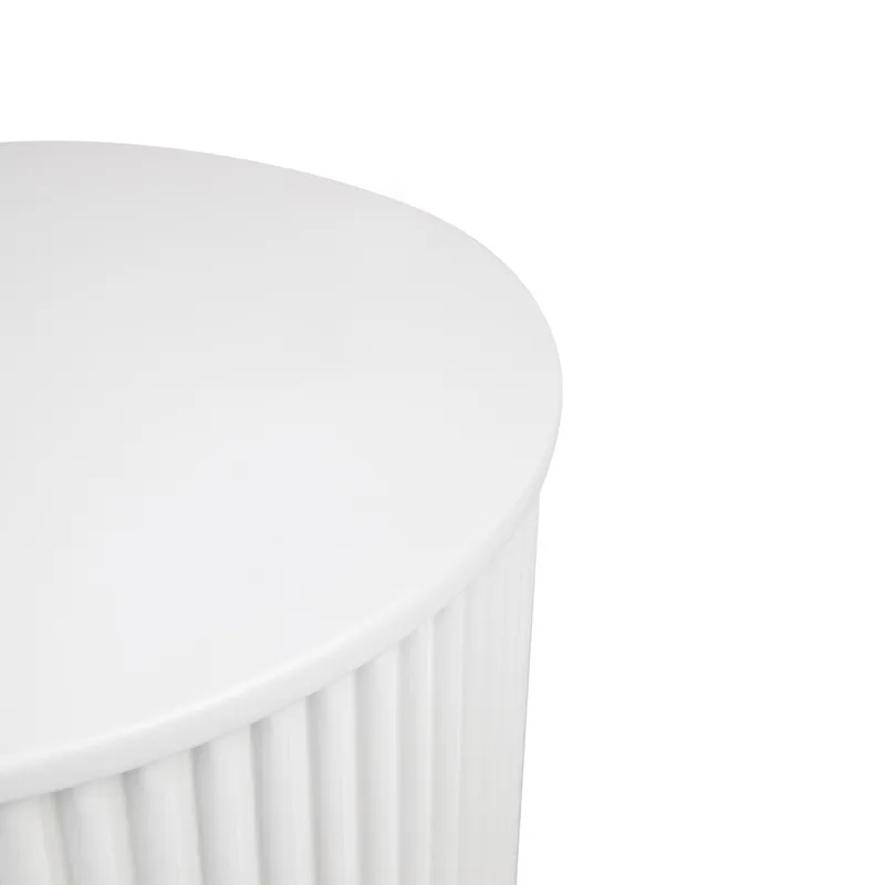 Nomad Round Side Table White, 40cm Dia x 50cm H (RRP $693) - Image 3