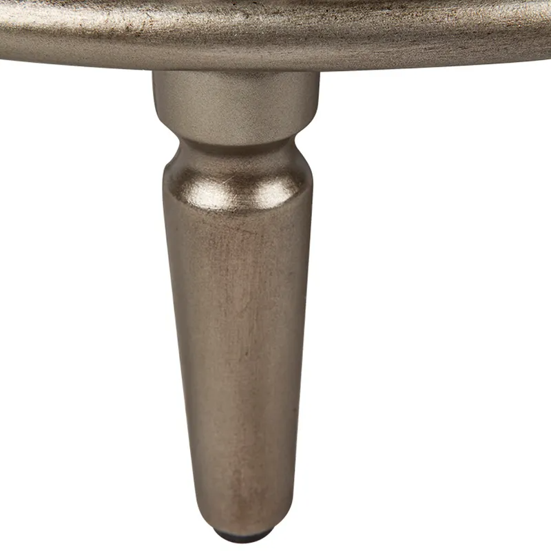 Arielle Oval Bedside Table Antique Gold, 55cm W x 41cm D x 66cm H (RRP $1199) - Image 7