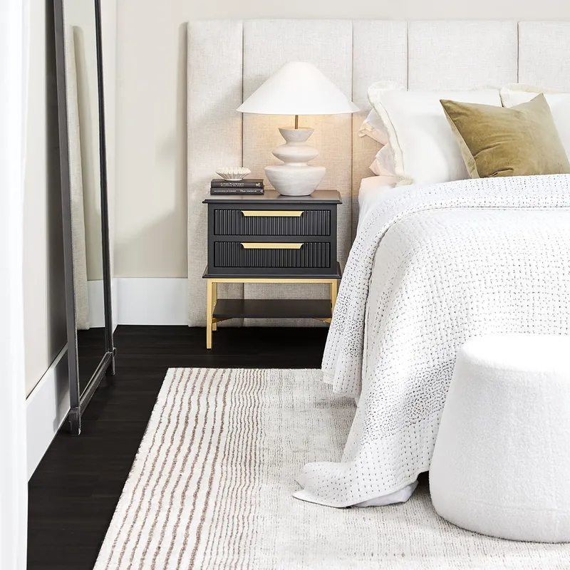 Bronx Queen Bedhead Natural Linen, 276cm W x 8cm D x 130cm H (RRP $1859) - Image 4