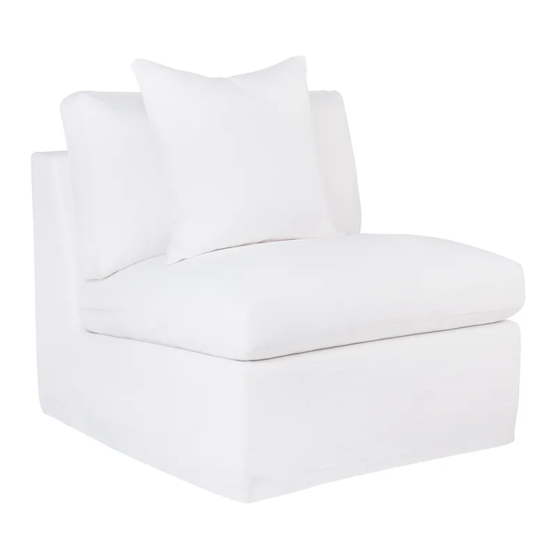 Birkshire Slip Cover Occasional Chair White Linen, 80cm W x 96cm D x 85cm H (RRP $2299)