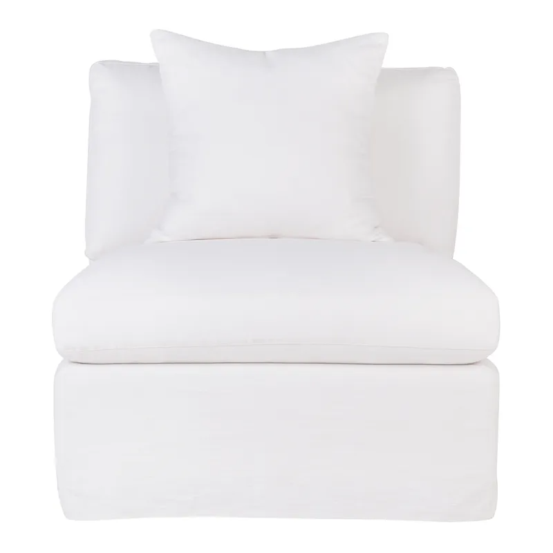 Birkshire Slip Cover Occasional Chair White Linen, 80cm W x 96cm D x 85cm H (RRP $2299) - Image 3