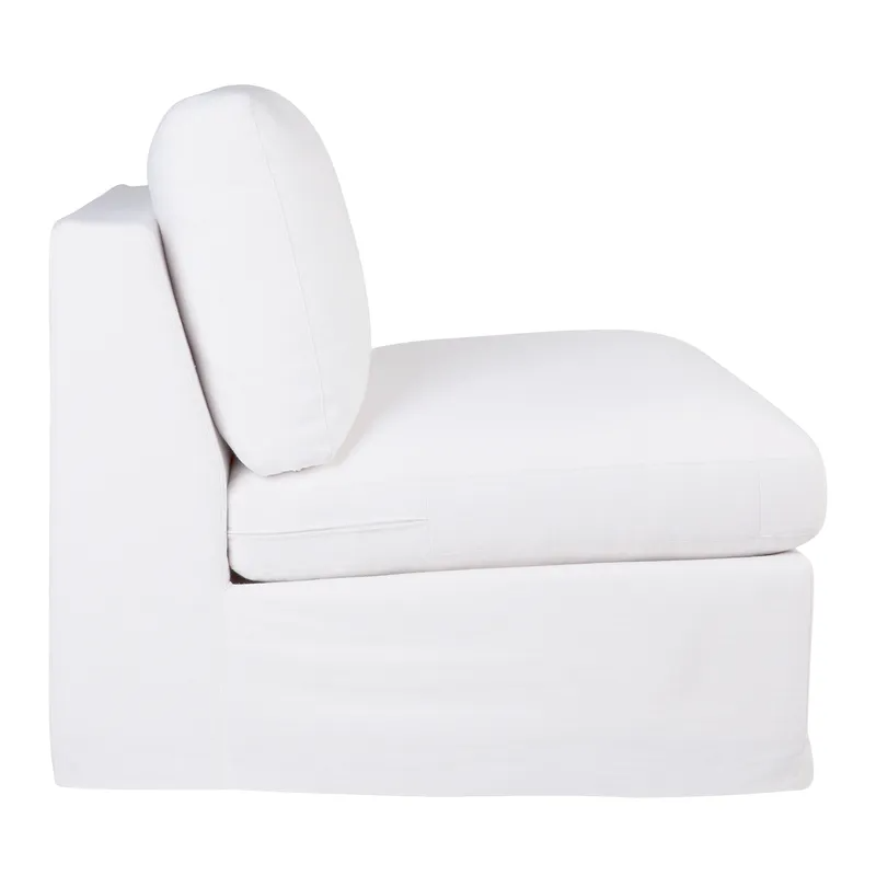 Birkshire Slip Cover Occasional Chair White Linen, 80cm W x 96cm D x 85cm H (RRP $2299) - Image 4