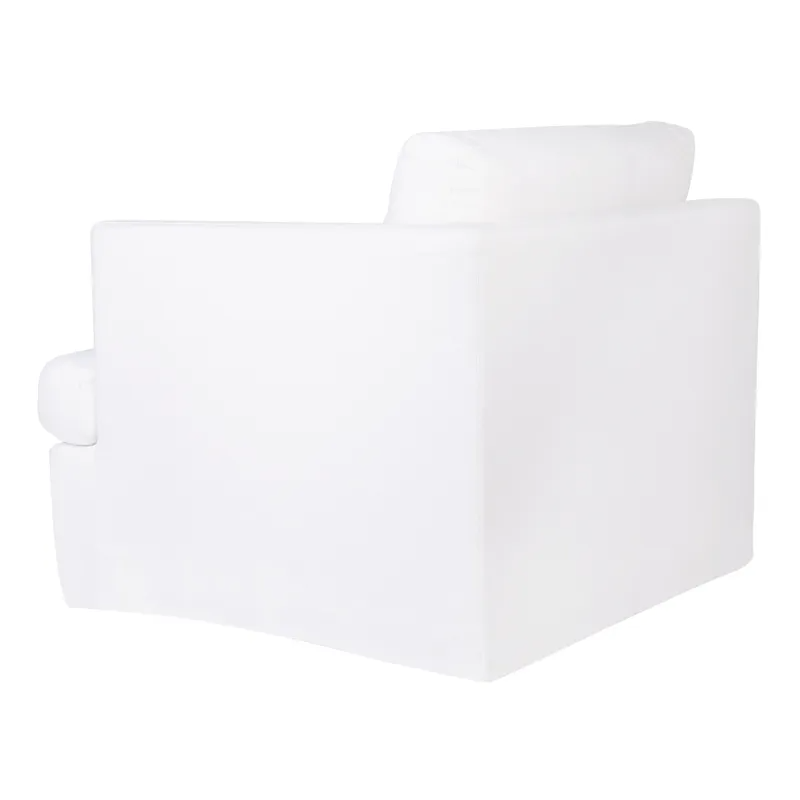 Birkshire Slip Cover Right Arm Facing Seat White Linen, 100cm W x 96cm D x 85cm H (RRP $2541) - Image 4