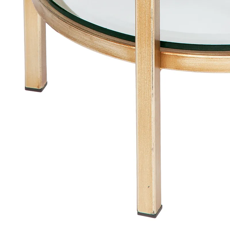 Cocktail Glass Petite Side Table Antique Gold, 35cm Dia x 60cm H (RRP $399) - Image 4