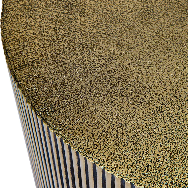 Chadwick Side Table Brass, 45cm Dia x 50cm H (RRP $1265) - Image 7