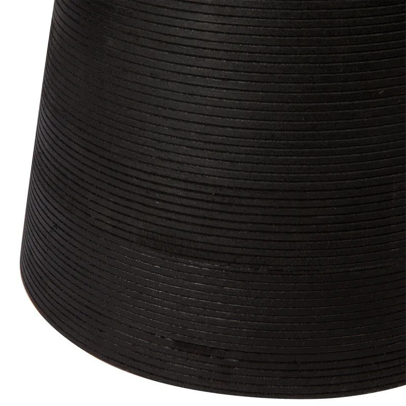 Cayman Mango Wood Side Table Black, 37.5cm Dia x 46cm H (RRP $847) - Image 5