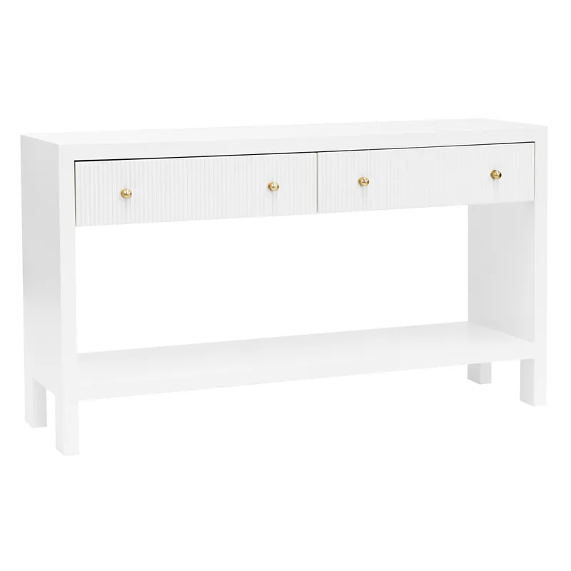 Ariana Console Table White, 140cm W x 40cm D x 80cm H (RRP $2079) - Image 3