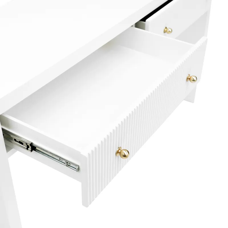 Ariana Console Table White, 140cm W x 40cm D x 80cm H (RRP $2079) - Image 6