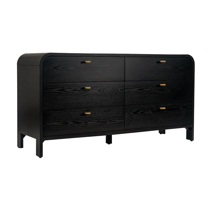 Chisholm 6 Drawer Chest Black, 160cm W x 50cm D x 83cm H (RRP $4389) - Image 3
