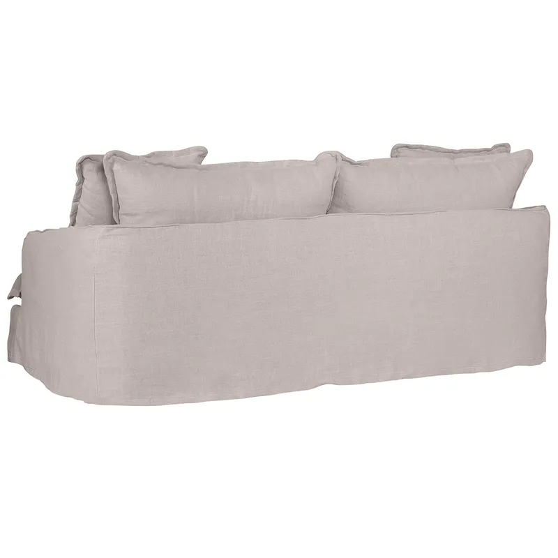 Hayman 3 Seater Slip Cover Sofa Natural Linen, 234cm W x 108cm D x 98cm H (RRP $8129) - Image 4