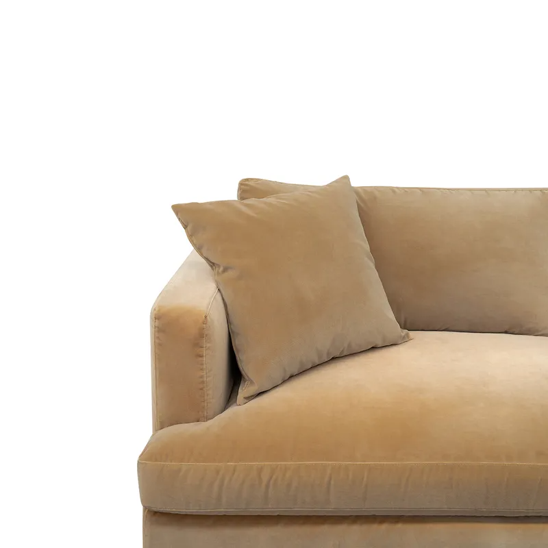 Birkshire 3 Seater Slip Cover Sofa Ochre Velvet, 220cm W x 96cm D x 90cm H (RRP $4829) - Image 6