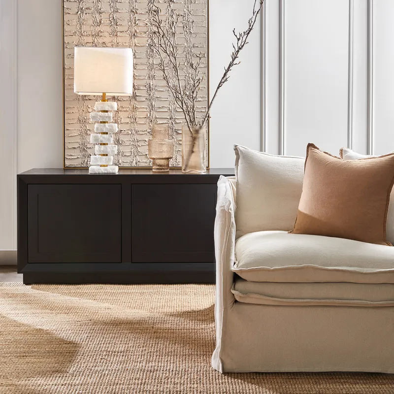 Palm Beach Slip Cover Arm Chair Natural Linen, 100cm W x 97cm D x89cm H (RRP $2409) - Image 2