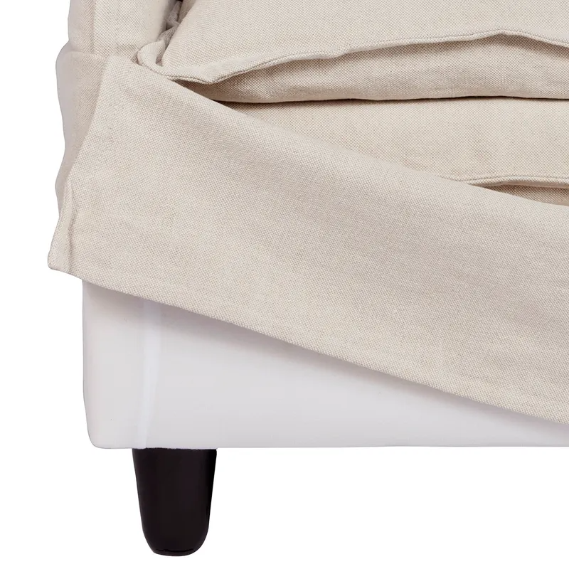 Palm Beach Slip Cover Arm Chair Natural Linen, 100cm W x 97cm D x89cm H (RRP $2409) - Image 7