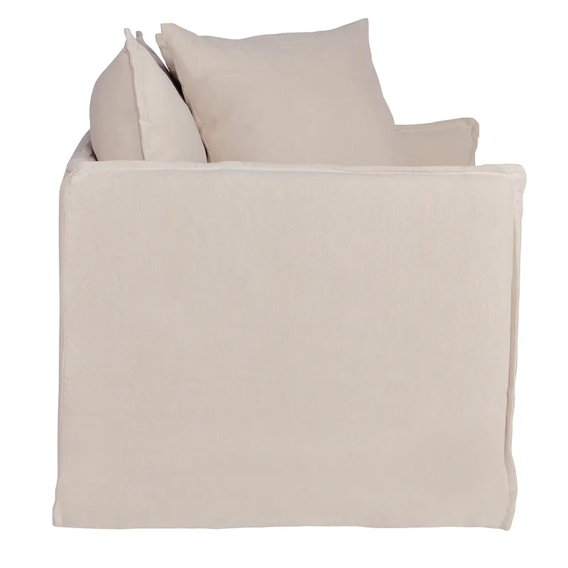 Palm Beach Slip Cover Arm Chair Natural Linen, 100cm W x 97cm D x89cm H (RRP $2409) - Image 8
