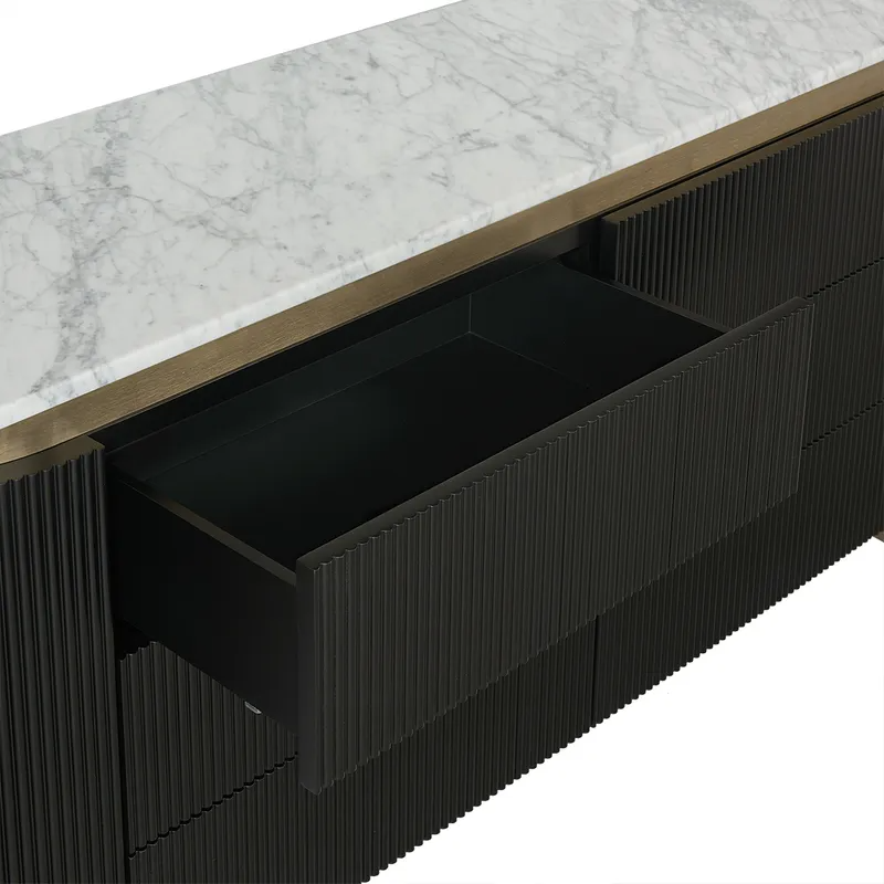 Demarco 6 Drawer Chest Black, 170cm W x 50cm D x 81cm H (RRP $5709) - Image 7