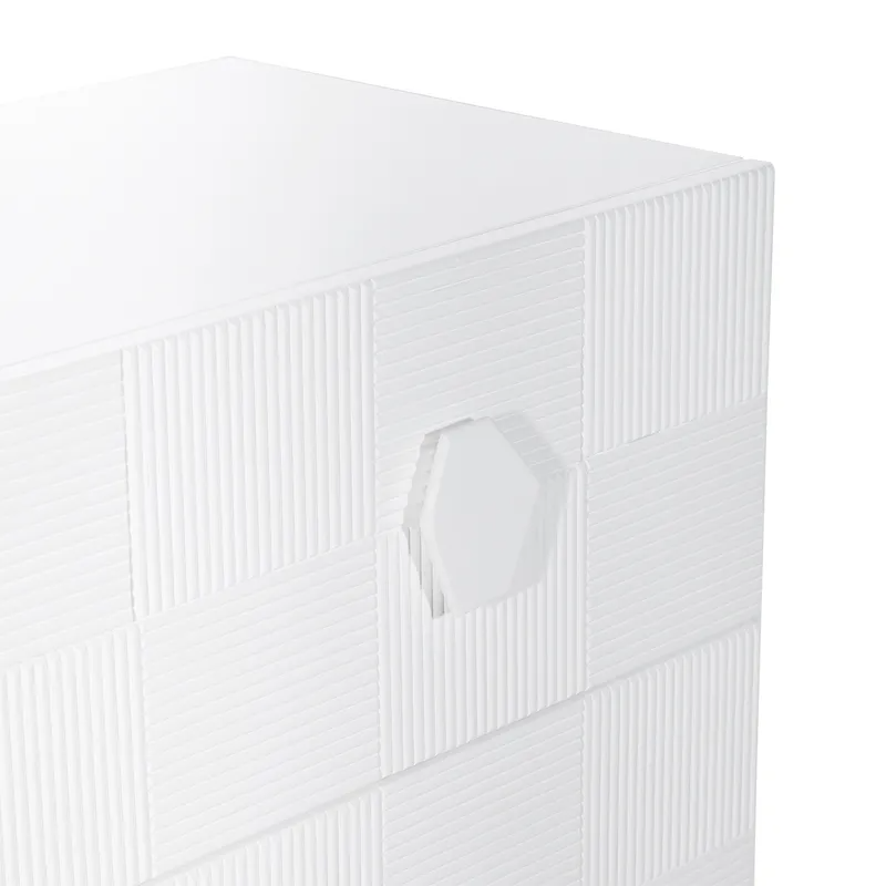 Alton 3 Drawer Chest White, 96cm W x 45cm D x 92cm H (RRP $2783) - Image 5