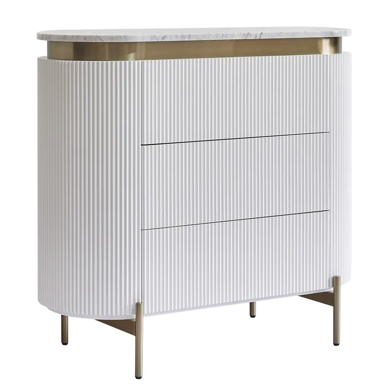 Demarco 3 Drawer Chest White, 98cm W x 45cm D x 90cm H (RRP $3509) - Image 3
