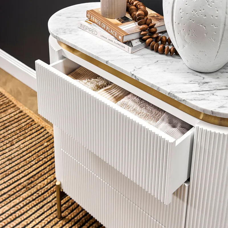 Demarco 3 Drawer Chest White, 98cm W x 45cm D x 90cm H (RRP $3509) - Image 4