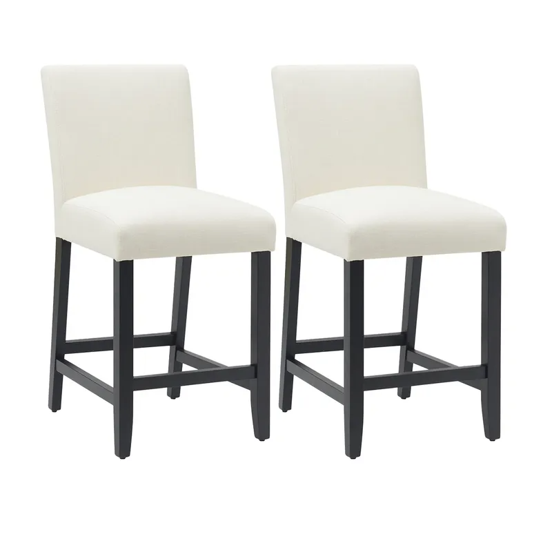 Christie Kitchen Stool Set of 2 Off White, 47cm W x 48cm D x 75cm H (RRP $715)