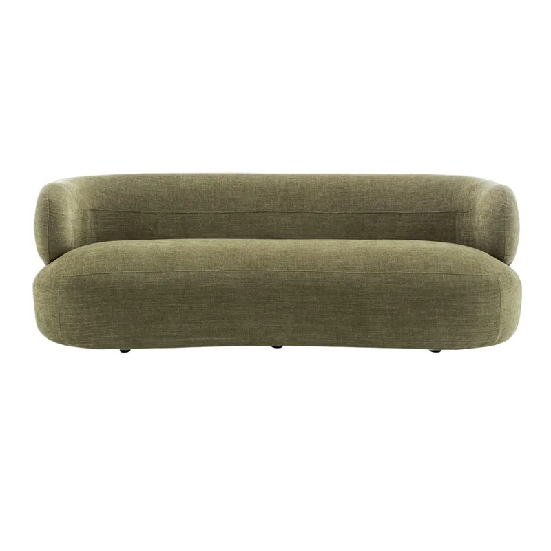 Greenwich 3 Seater Sofa Sage Chenille, 231cm W x 91cm D x 78cm H (RRP $3949)