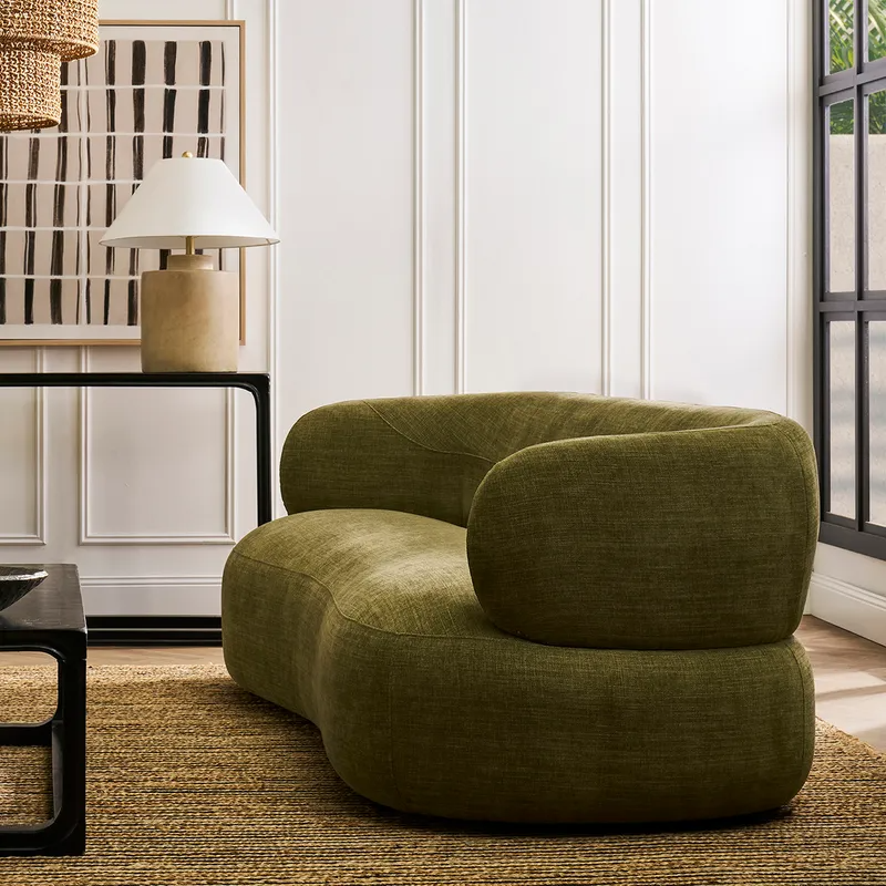 Greenwich 3 Seater Sofa Sage Chenille, 231cm W x 91cm D x 78cm H (RRP $3949) - Image 4