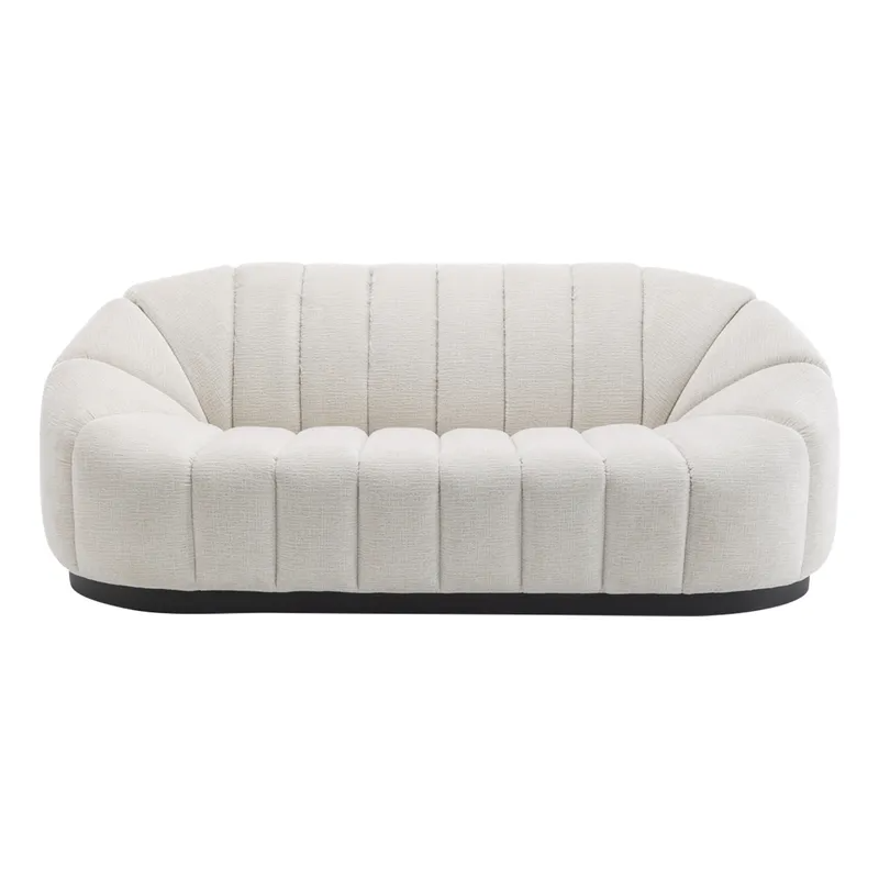 Avalon 2.5 Seater Sofa Cream Chenille, 212cm W x 107cm D x 85cm H (RRP $3619)