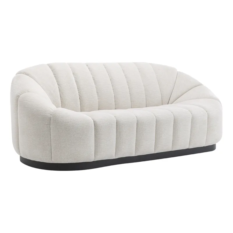 Avalon 2.5 Seater Sofa Cream Chenille, 212cm W x 107cm D x 85cm H (RRP $3619) - Image 2