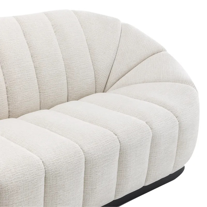 Avalon 2.5 Seater Sofa Cream Chenille, 212cm W x 107cm D x 85cm H (RRP $3619) - Image 5