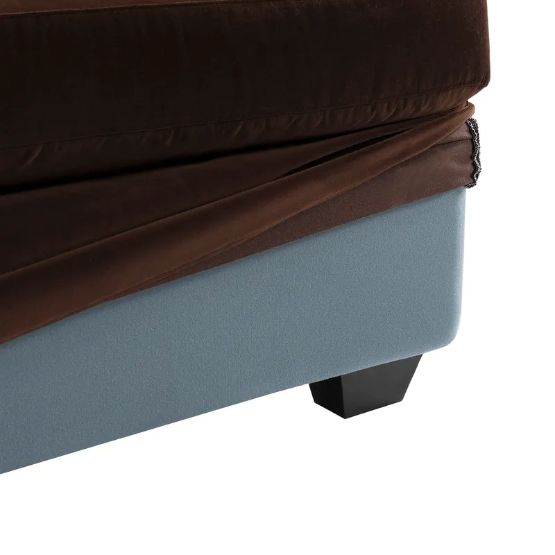 Birkshire 2 Seater Slip Cover Sofa Dark Chocolate Velvet, 180cm W x 96cm D x 85cm H (RRP $3883) - Image 4