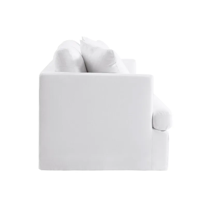 Birkshire 2 Seater Slip Cover Sofa White Linen, 180cm W x 96cm D x 85cm H (RRP $3999) - Image 6