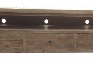 "Marrakesh" Hardwood Parquetry TV Entertainment Unit Recycled Elm, 180cm x 50cm x 55cm