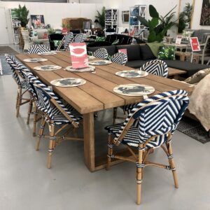 FLOORSTOCK CLEARANCE SALE "Maldives" Hamptons Style Alfresco Dining Table 300x110cm (WAS $2499)