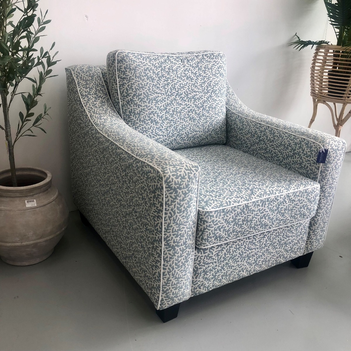 "Amalfi" Australian Made Hamptons Style Armchair, 87cm x 93cm x 80cmH, 5 colours to choose from (RRP $1699) - Image 2