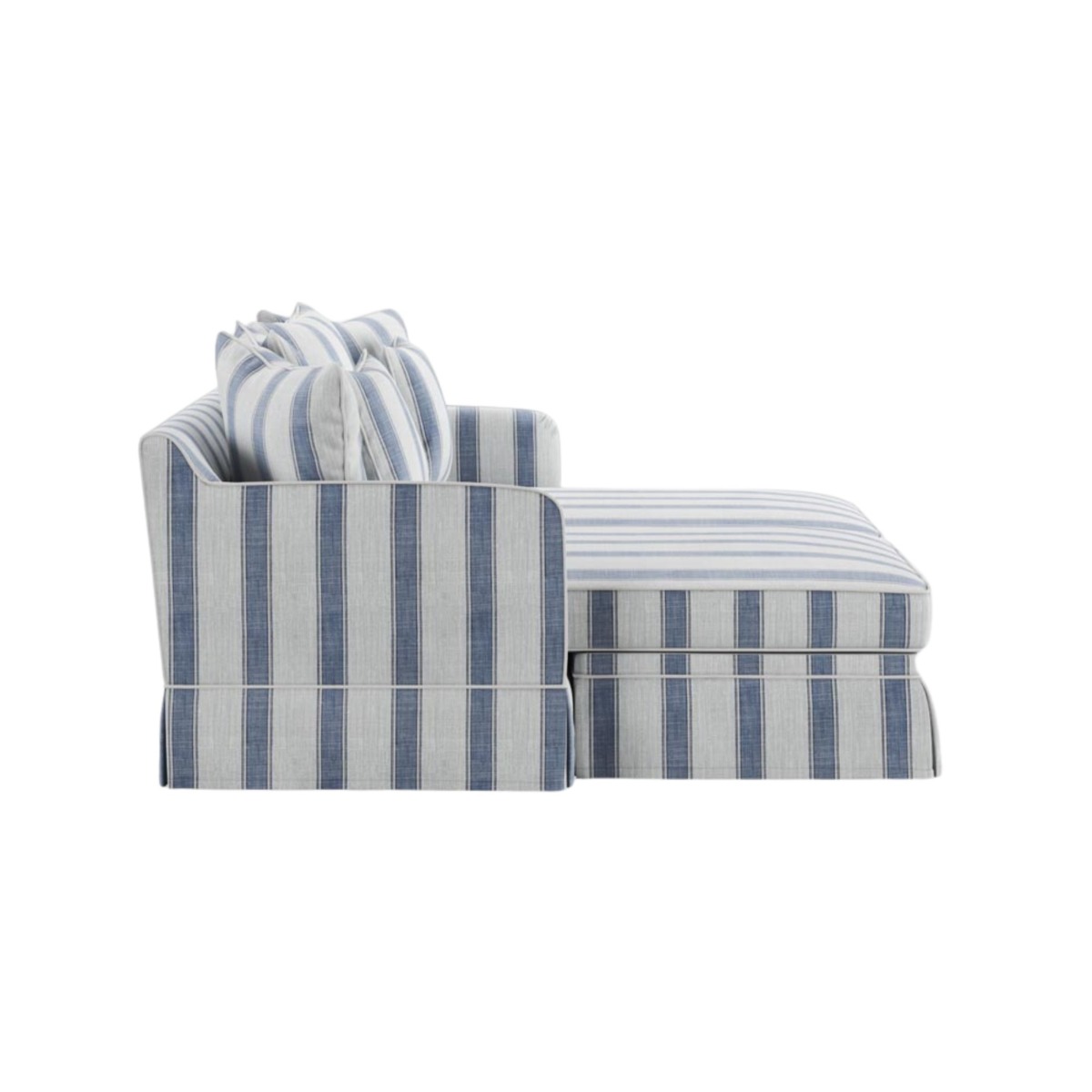 Noosa Double Chaise Daybed Blue Sky Stripe, W 180cm D 170cm H 80cm (RRP $3999) - Image 3