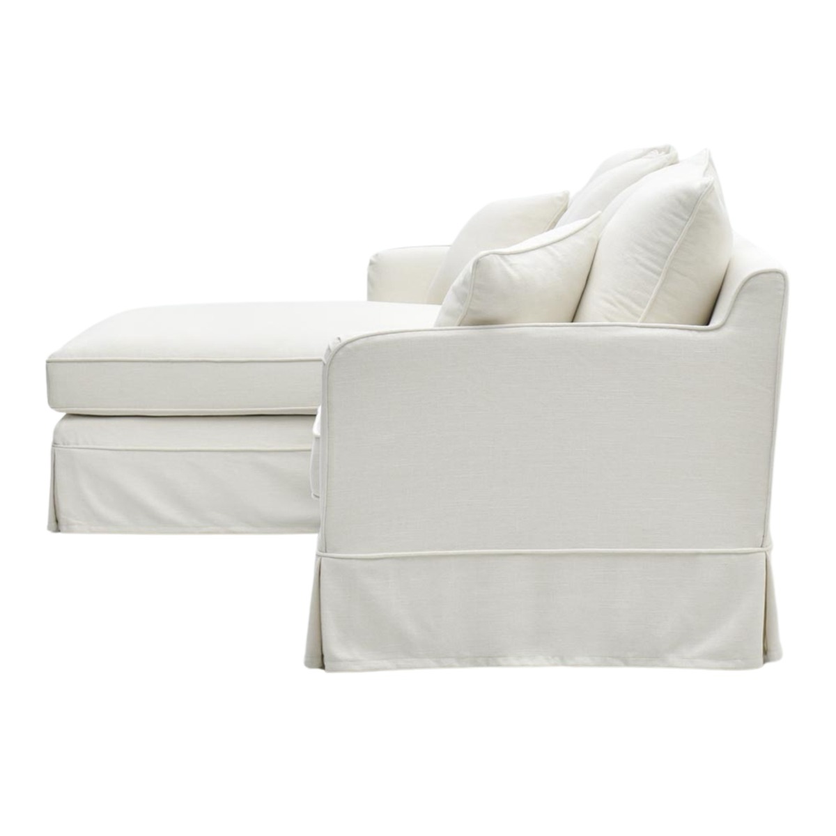 Noosa 3 Seater Left Chaise Sofa Ivory, W 259cm D 166cm H 80cm (RRP $4999) - Image 3