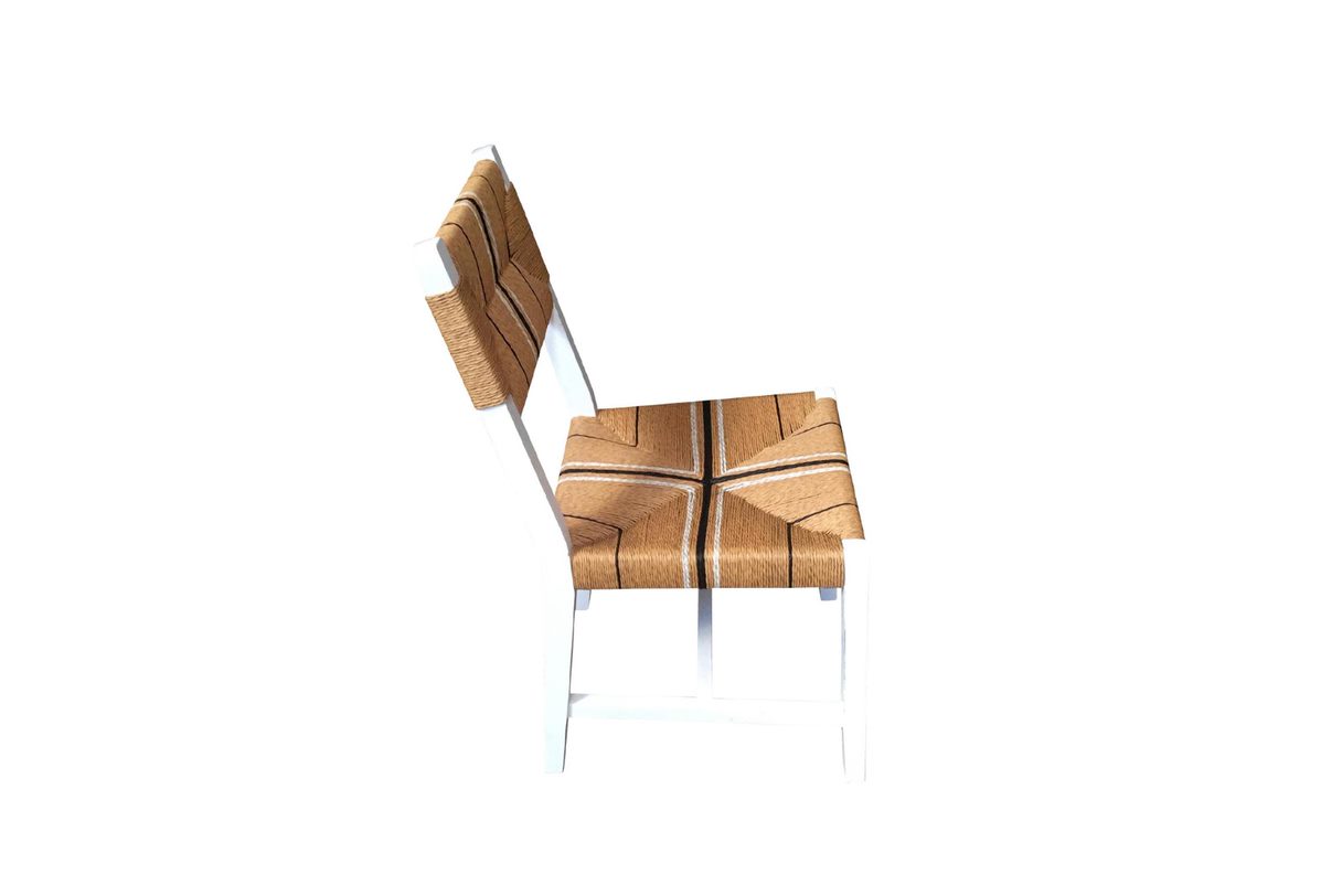 Sabai Woven Dining Chair White, W 49cm x D 56cm x H 88cm - Image 5