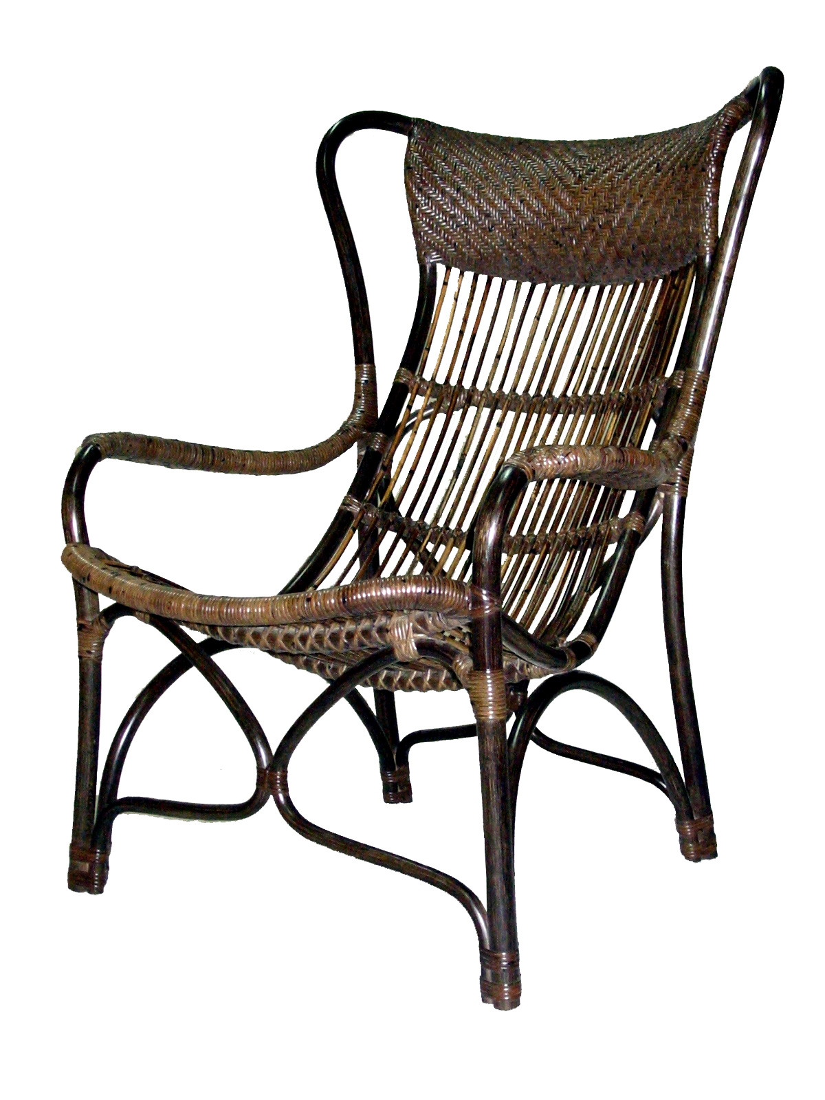 "Byron" Alfresco Hamptons Style Rattan Cane Occasional Chair Antique Natural, 66cmW x 94cmD x 102cmH (RRP $799) - Image 5